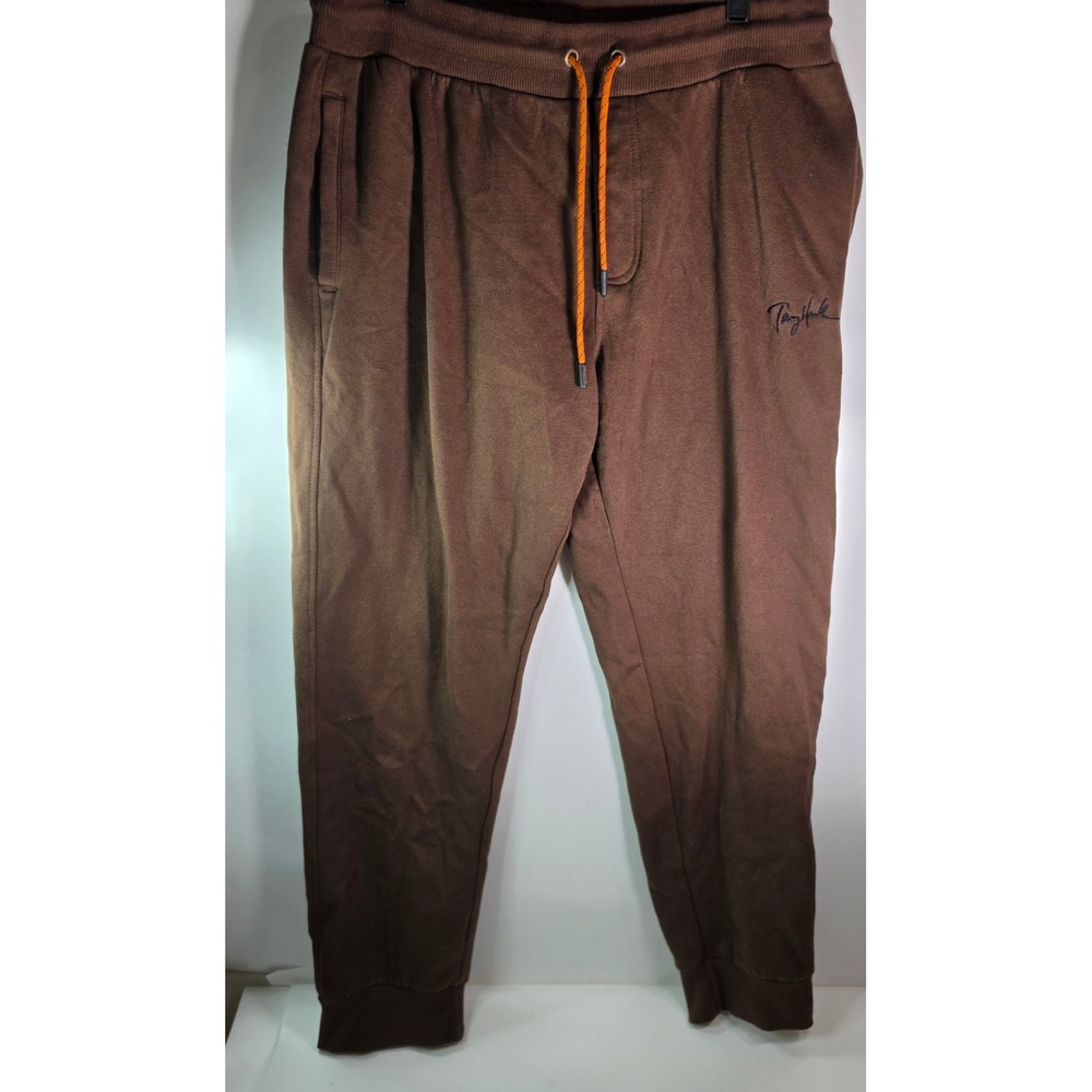 Tony Hawk Mens Jogger Sweatpants Size XL Brown Fleece HMP2343 Drawstring Pants